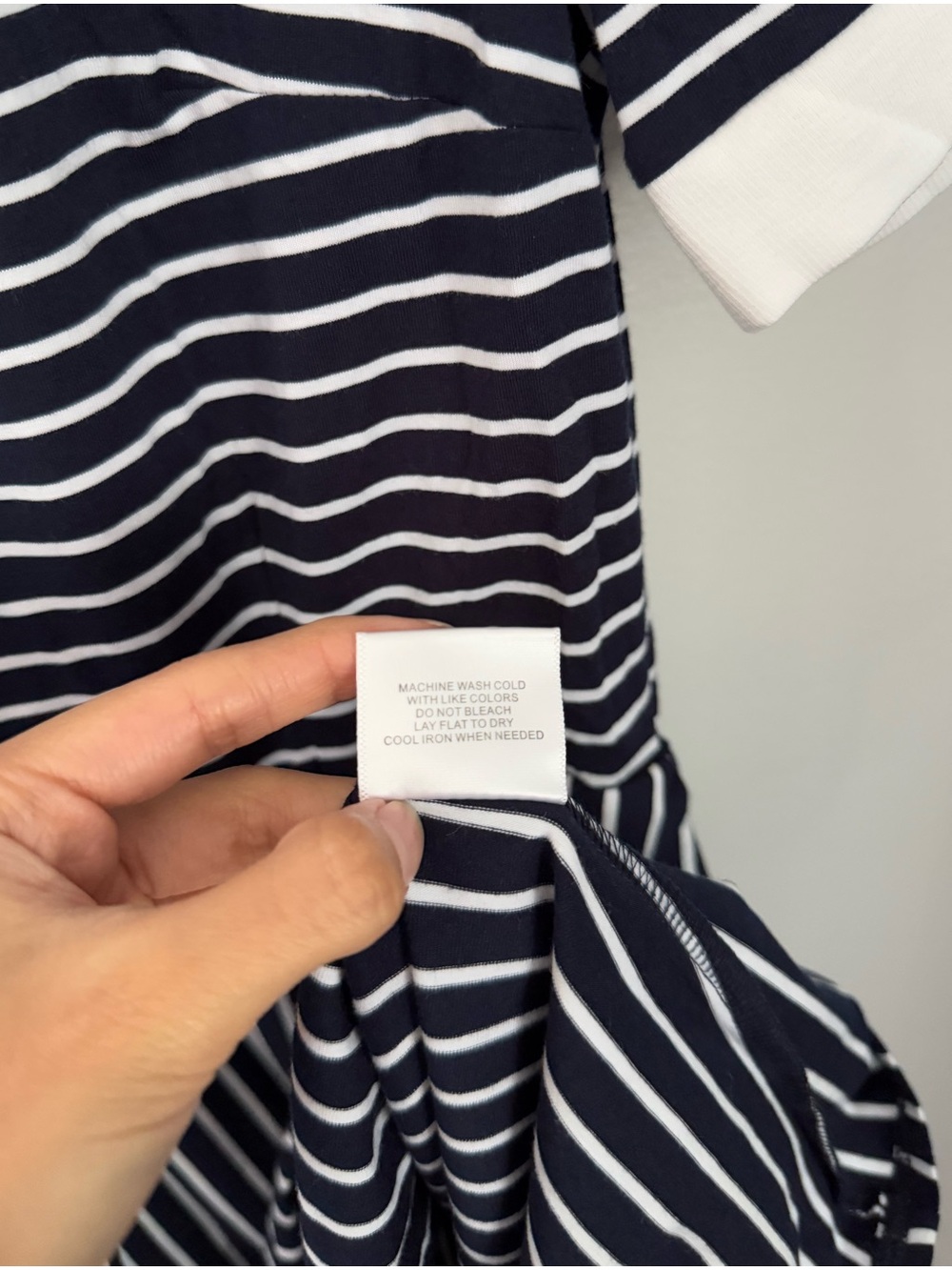 Modcloth Large Cultivated Navy Stripe Collar Mini Dress Preppy 50s Academia - Picture 5 of 9